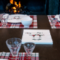 Preview: Paviot napkin Patinoire, rink, white-red-green, style